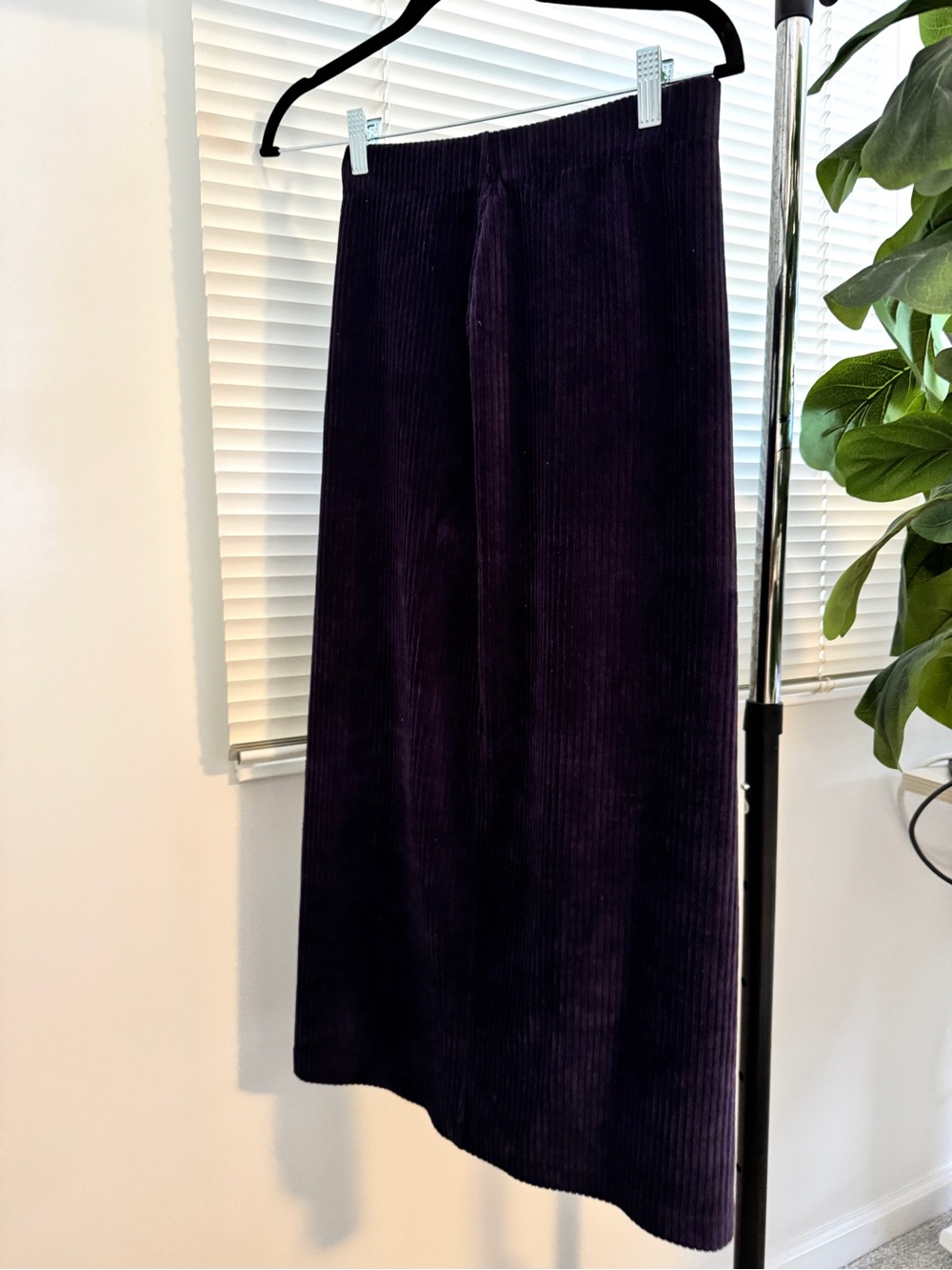 Free People Deep Plum Corduroy Maxi Skirt